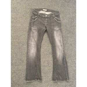 Vintage Levis 504 Slouch Flare Gray Womens Size 9x29 Faded Indian Chief Button